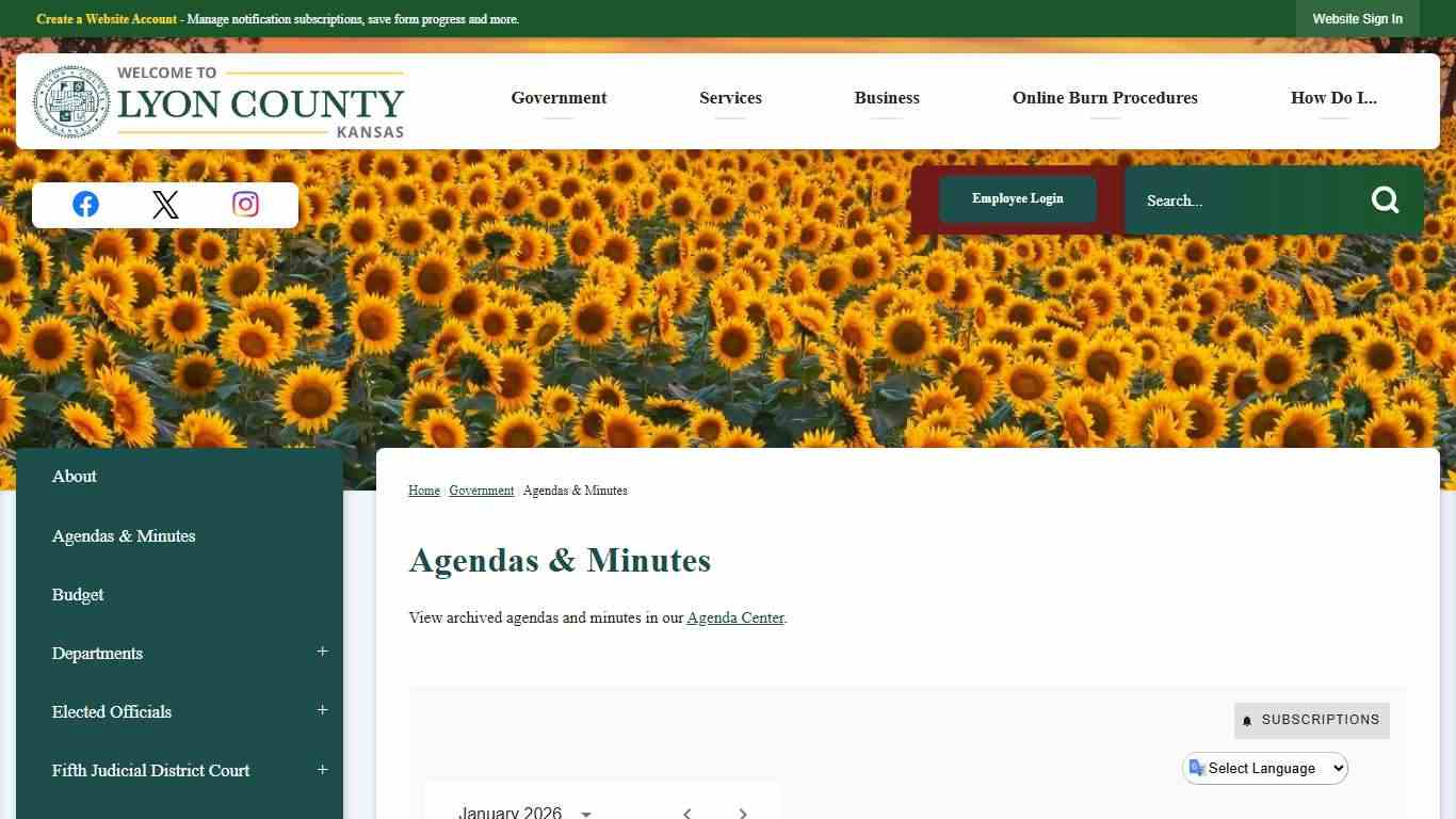 Agendas & Minutes | Lyon County, KS